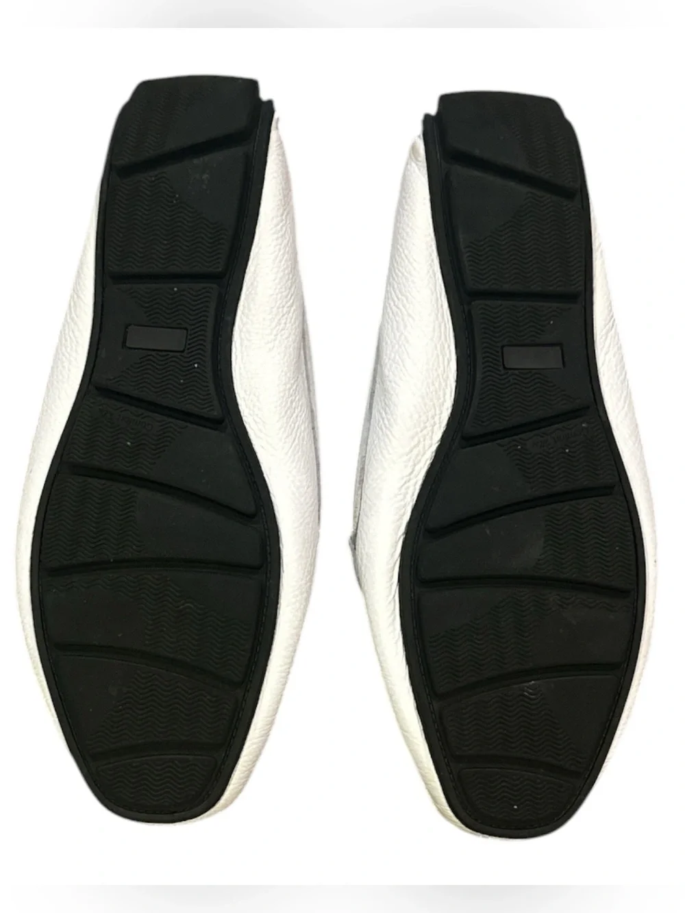Sak Fifth Avenue White Casual Pebble Leather Loafer Summer Preppy Driving Shoe 9
